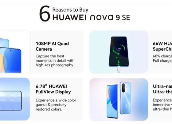 Huawei Nova 9 SE 5G with a 120Hz display